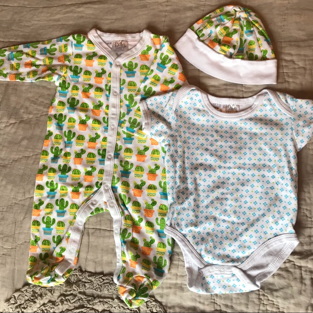Baby Cactus 3-piece set 3-6 month
